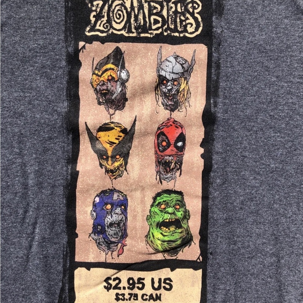 MARVEL ZOMBIES Comic Graphic T-Shirt NWT Unisex UNWORN Size L Gray HOT TOPIC - Picture 3 of 8